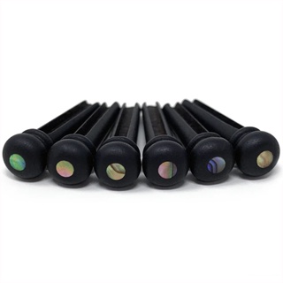 Kit 6 Pinos De Madeira Ébano Com Abalone Para Violao Aço Folk em Oferta na Shopee