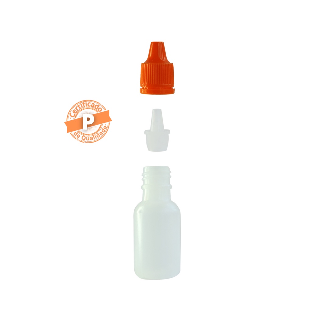 Frasco Plástico Natural C/ Conta Gotas 20ml (10 Unidades)