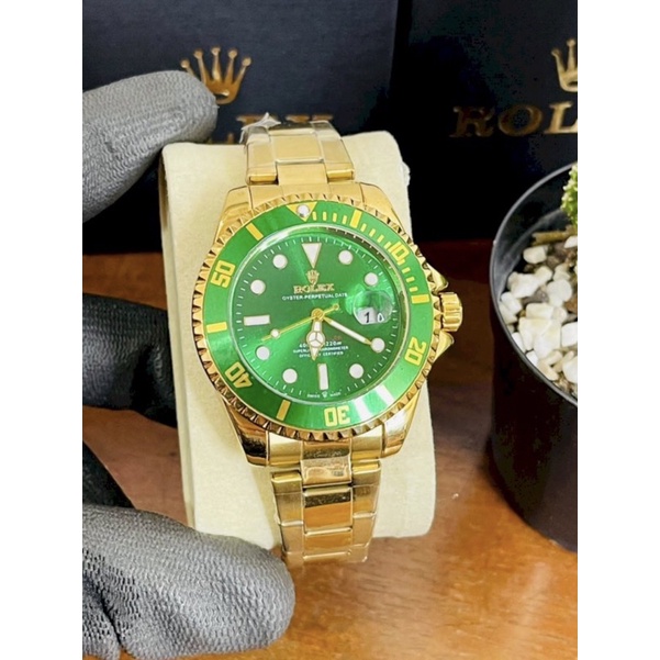 Relógio Rolex Oyster Perpetual Banhado a Ouro 18k | Shopee Brasil