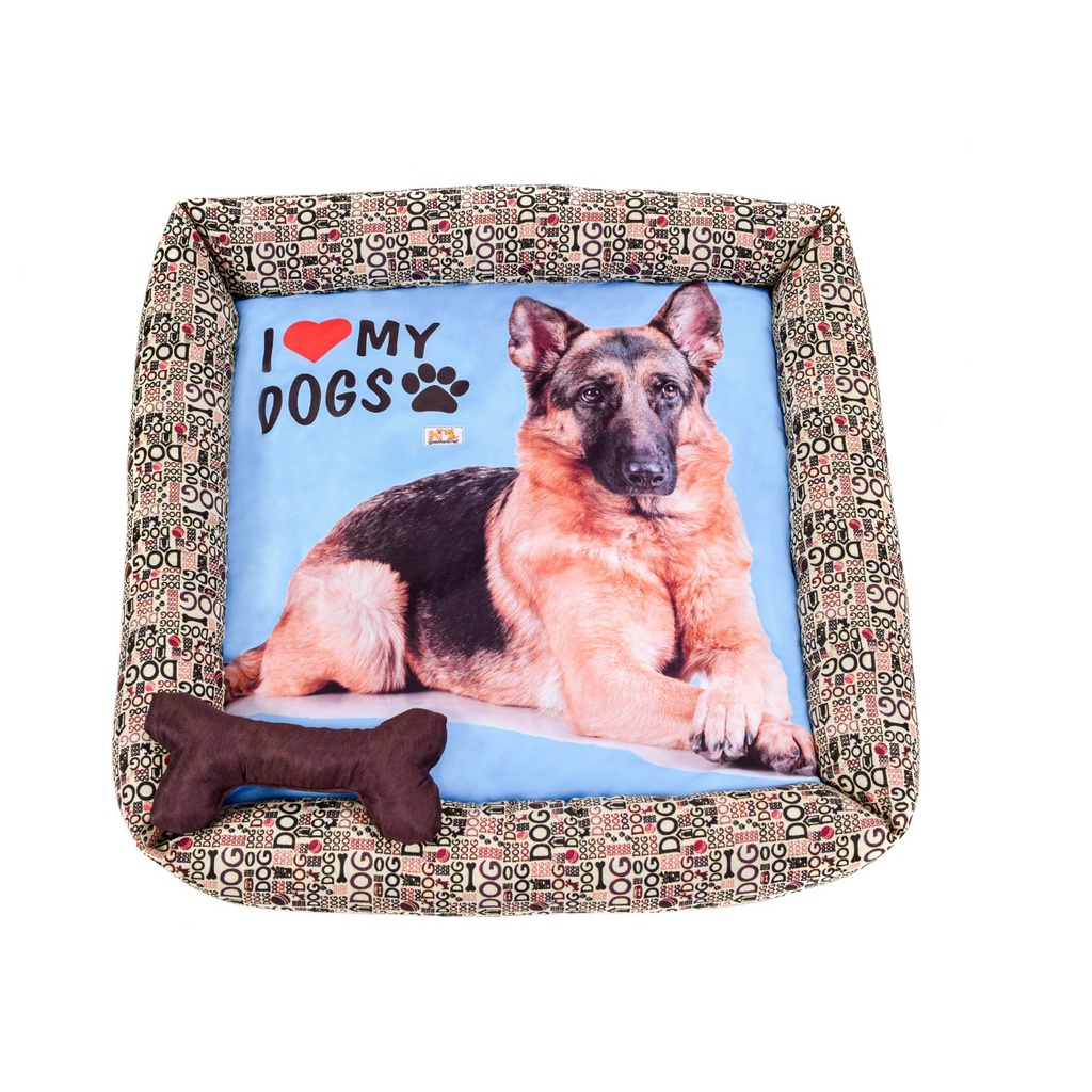 Cama Pet My love Dog Pastor De 60cmx60cm Para Cães