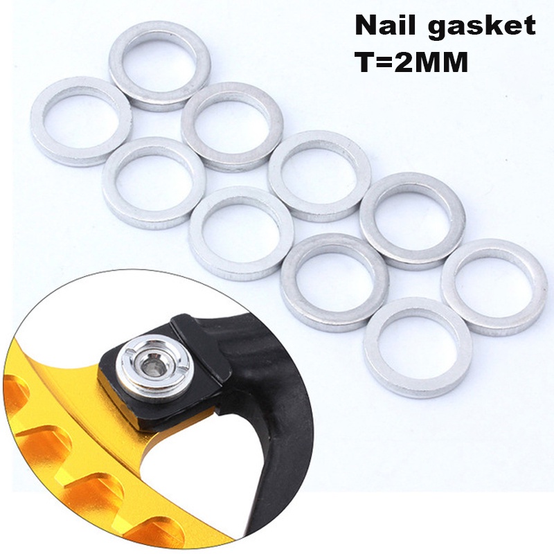 5pcs/set  bike accessories Double disc to single disc gasket Disc screw washers cycling parts
