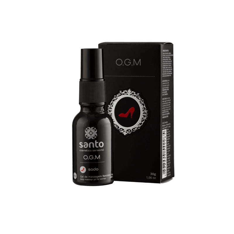 Gel Excitante Feminino Vegano Facilitador de Orgasmo com Efeito de Aquecimento e Vibração Ainda mais Intensos - Santo O.G.M (Orgasm) Sado - 30 Gramas - Health