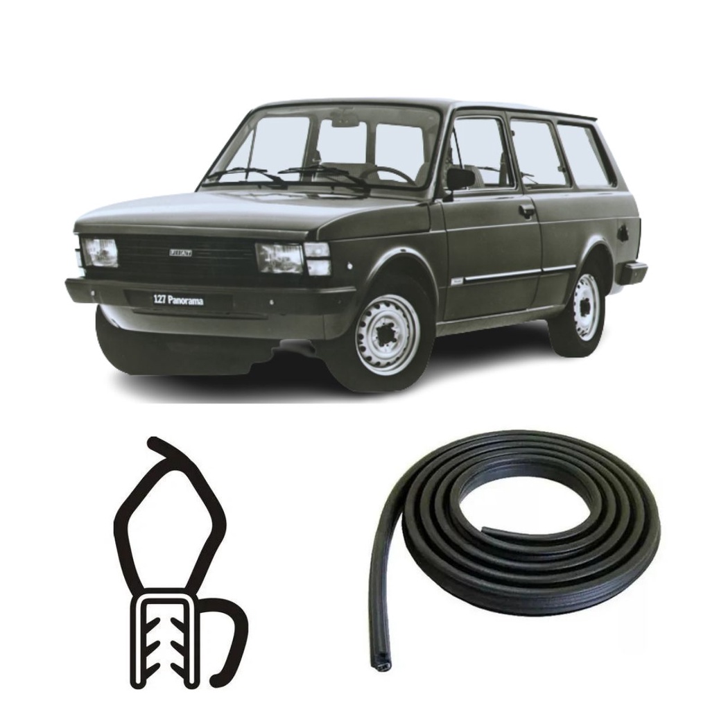 Borracha Do Porta Malas Preta Com Aba Fiat Panorama em Oferta na Shopee