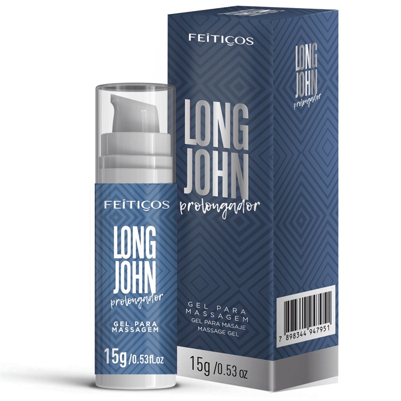 Gel Lubrificante Prolongador de Ereção e Retardante Masculino com Óleo de Gengibre - Feitiços Long John | 15g - Health