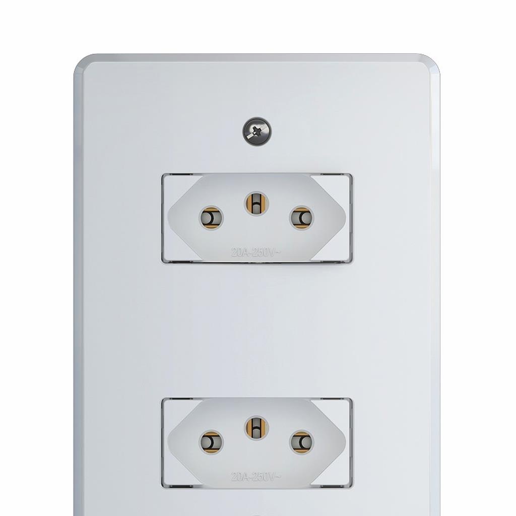 Detalhes do Conjunto 2 Tomada 2P+T 20A 250V 4X2 Branco Equille Weg