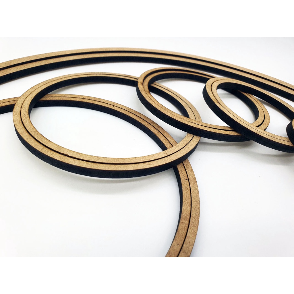 6 Bastidores Mdf  6mm 20cm Moldura Bordado Crochê Mandala