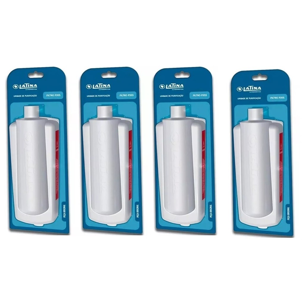 Refil / Filtro Para Purificador De Água Latina P355 - 4 UNIDADES - ORIGINAL em Oferta na Shopee