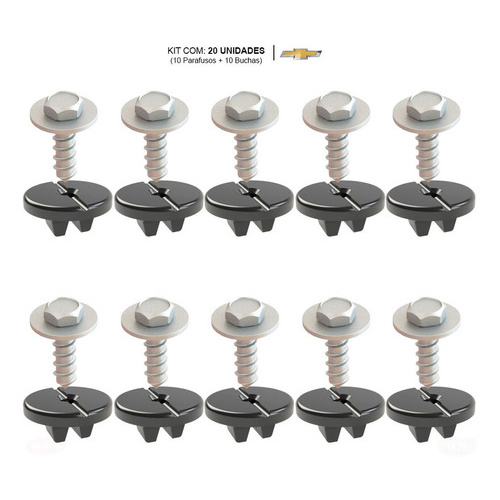 Kit Para Fixação Da Lanterna Bucha+parafuso Corsa 20pc