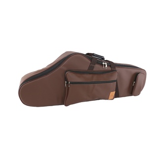 Capa Bag Sax Barítono Couro Sintético Pelúcia Extra Luxo - Marrom