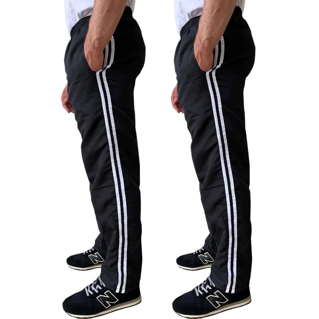 Kit 2 Calça Masculina Tactel  3 Bolsos 3 Listras em Oferta na Shopee