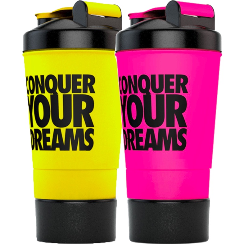 Kit 2x Coqueteleira Shaker Conquer Your Dreams 500ml - Iridium Labs em Oferta na Shopee