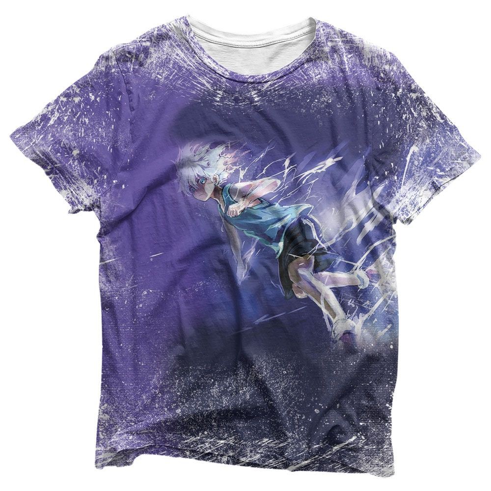 Camisa Killua Thunder - Camisas Hunter X Hunter Estampa Total