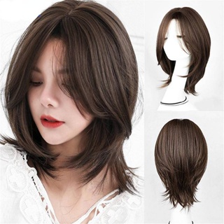 Centro De Franja Reta Perucas De Cabelo Curto Bob ISEE Malaio Cor Natural em Oferta na Shopee
