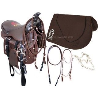 Sela Americana Adulto 15 Polegadas Pronta Para Uso Acessorios Manta Redea Cabeçada E Freio em Oferta na Shopee