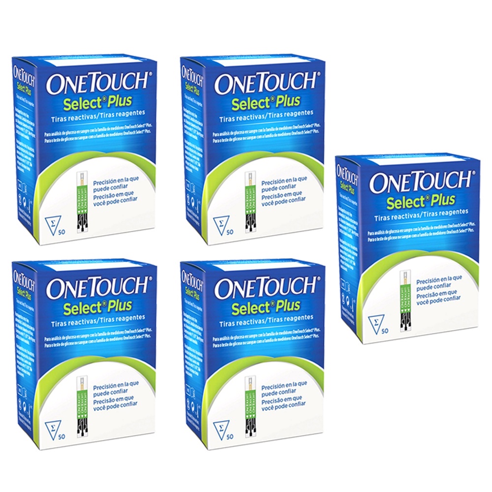 250 tiras de glicemia / glicose Onetouch Select Plus Flex