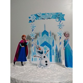Topo Topper de bolo frozen Personalizado Personalizado Colado em Oferta na Shopee