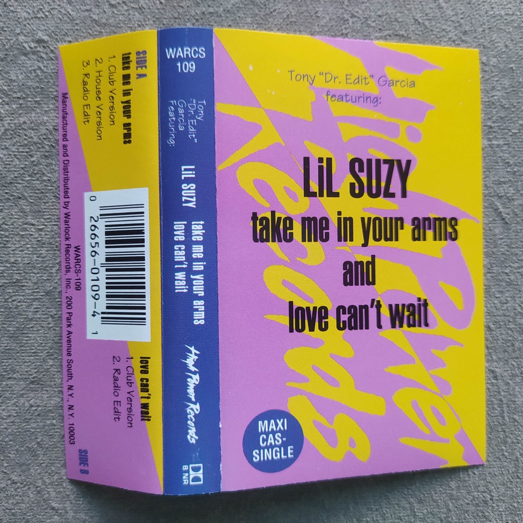 Fita K7 Lil Suzy 1992 importada Take Me In Your Arms Tony Garcia Funky Freestyle Love Can´t Wait Maxi Single