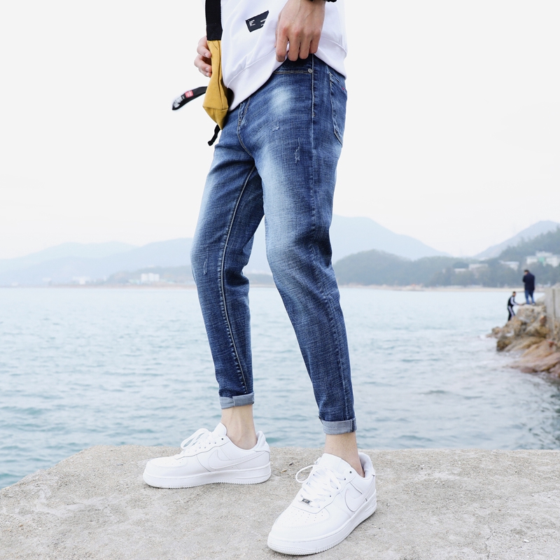 calça jeans com poliester estica