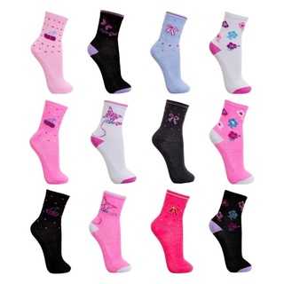 Kit 12 Pares Meias Feminina Cano Médio Algodão 34 Ao 44