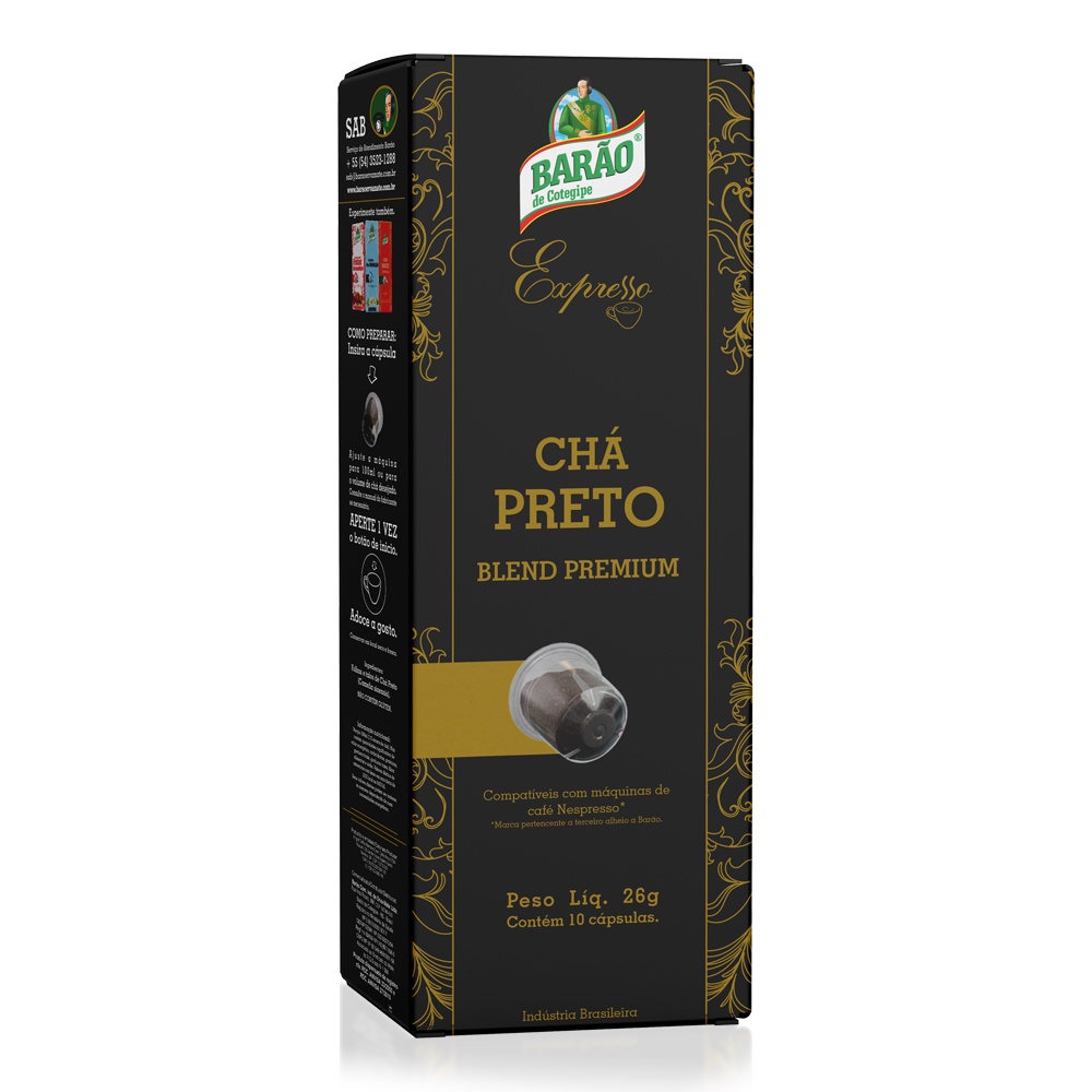 Capsulas para Nespresso Barao de Cotegipe, Cha Preto