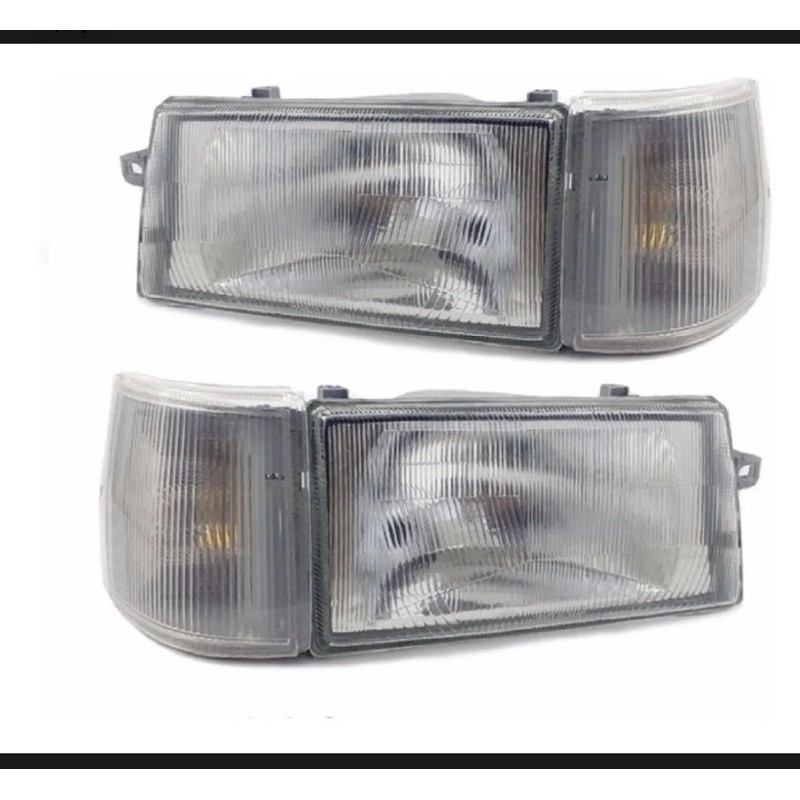 Par Farol VIDRO + Pisca Uno 91 A 96 97 98 99 2000 A 2003 Kit