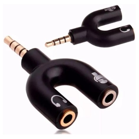 Adaptador de Áudio / Splitter P2 para P3 para Headset/Fone de Ouvido/Microfone