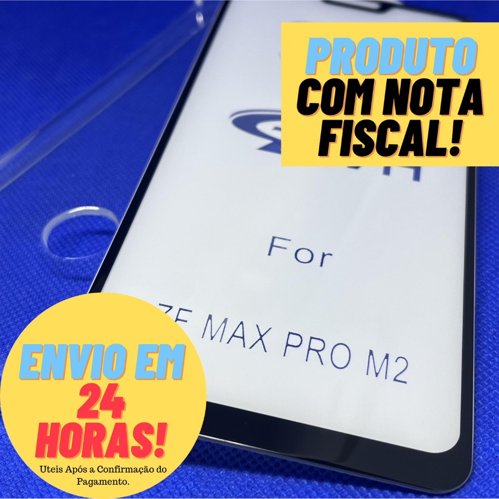 Kit 2 em 1 - Asus Zenfone Max Pro M2 ( ZB631KL ) ( ASUS_X01BDA ) - Película de Vidro 3D Frontal ( Protetor de Tela ) e Capa Capinha Case Anti-Impacto em Silicone TPU Transparente