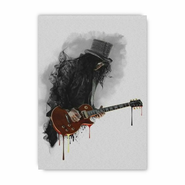 Póster de Slash Guns N Roses legendario guitarrista guitarrista y arte de pared póster moderno para decoración de dormitorio familiar de 30 x 45 cm 