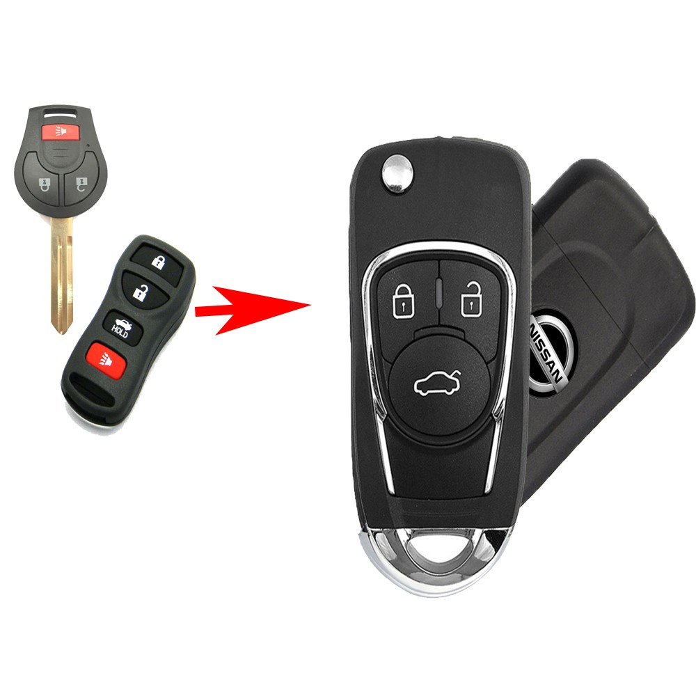 Chave canivete completa Nissan Livina 2006 2007 2008 2009 2010 2011 2012 2013