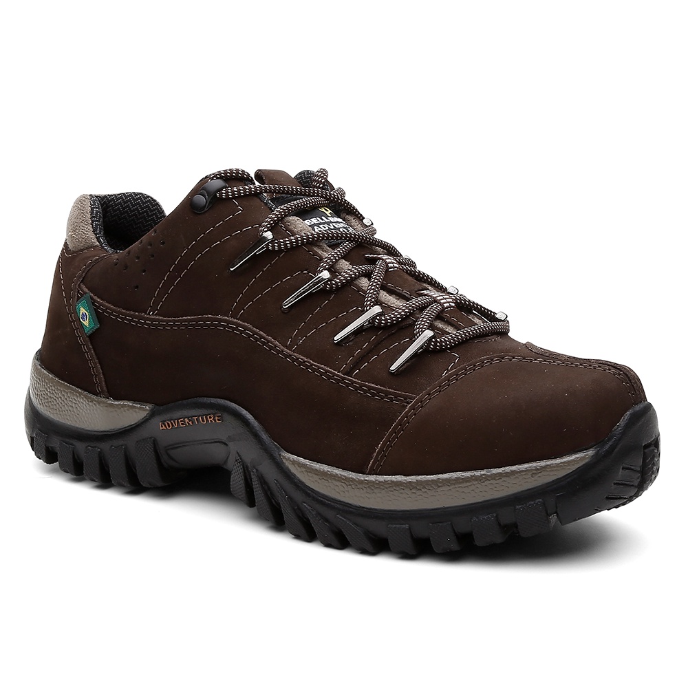 Bota Masculina Adventure Coturno Cano Baixo Confortável Para Trilha