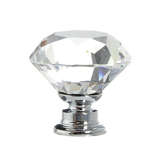 Puxador Diamante Cristal Design Móveis Porta Gaveta Armário Cristaleira