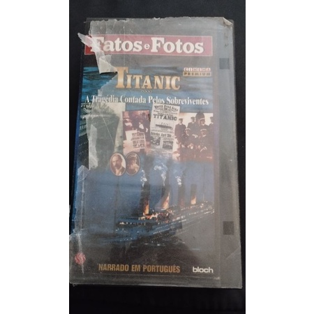 VHS Titanic - A tragédia contada pelos sobreviventes 1996 (original e usado)