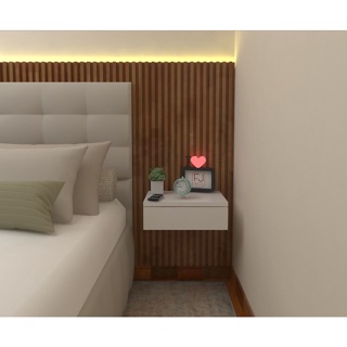 Mesa Cabeceira 30cm Em Mdf Com Gaveta em Oferta na Shopee