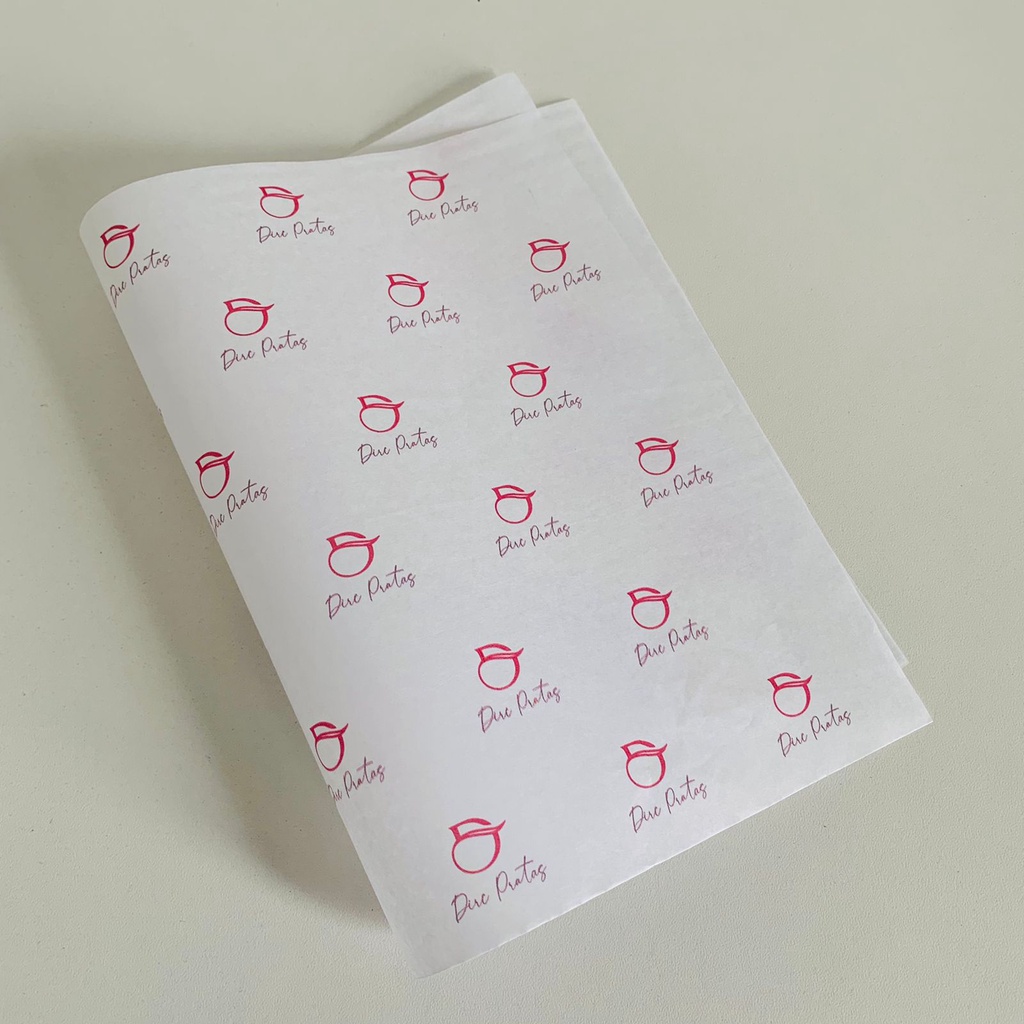 Papel Seda para embalagens 20x30 - Premium Personalizados com seu logo 100un - Loja e presentes