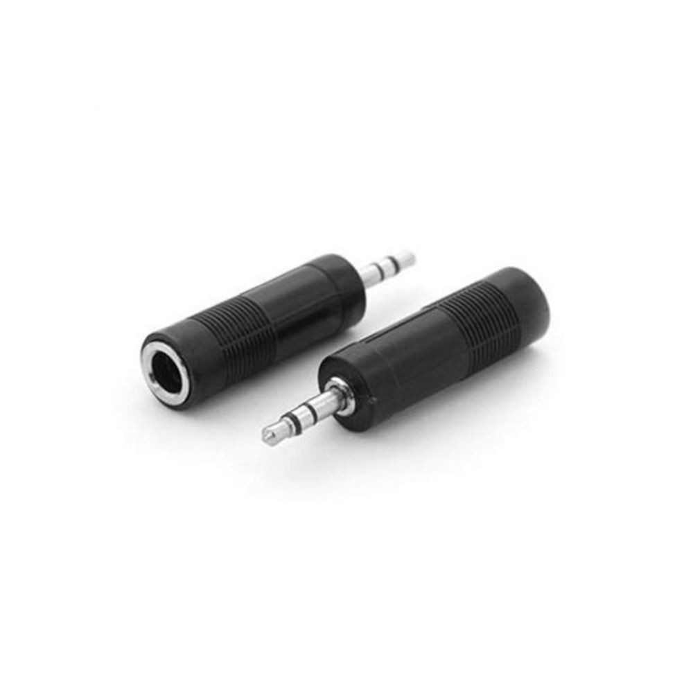 PLUG ADAPTADOR DE AUDIO P10 FEMEA PARA P2 MACHO ESTEREO MESA DJ SOM