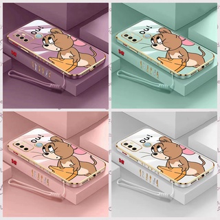 Redmi Note 10 Note 10S Note 11 Note 11S Note 11 Pro 9 9A 10A 9T Note 7 Note 7 Pro 9i Note 8 Note 8 Pro Straight Edge 90° Cartoon Mickey Mouse Capa de telefone galvanizada