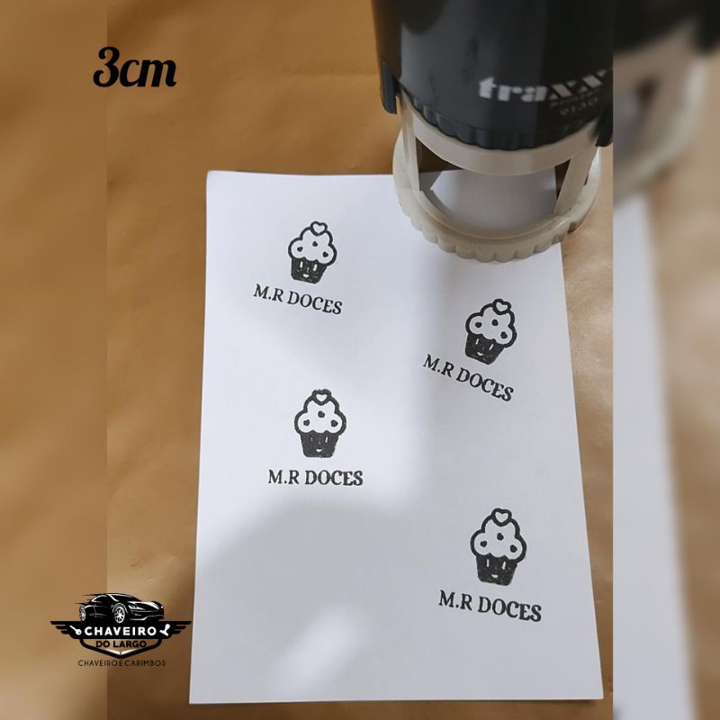 Carimbo redondo/Carimbo automático/Carimbo 3x3cm