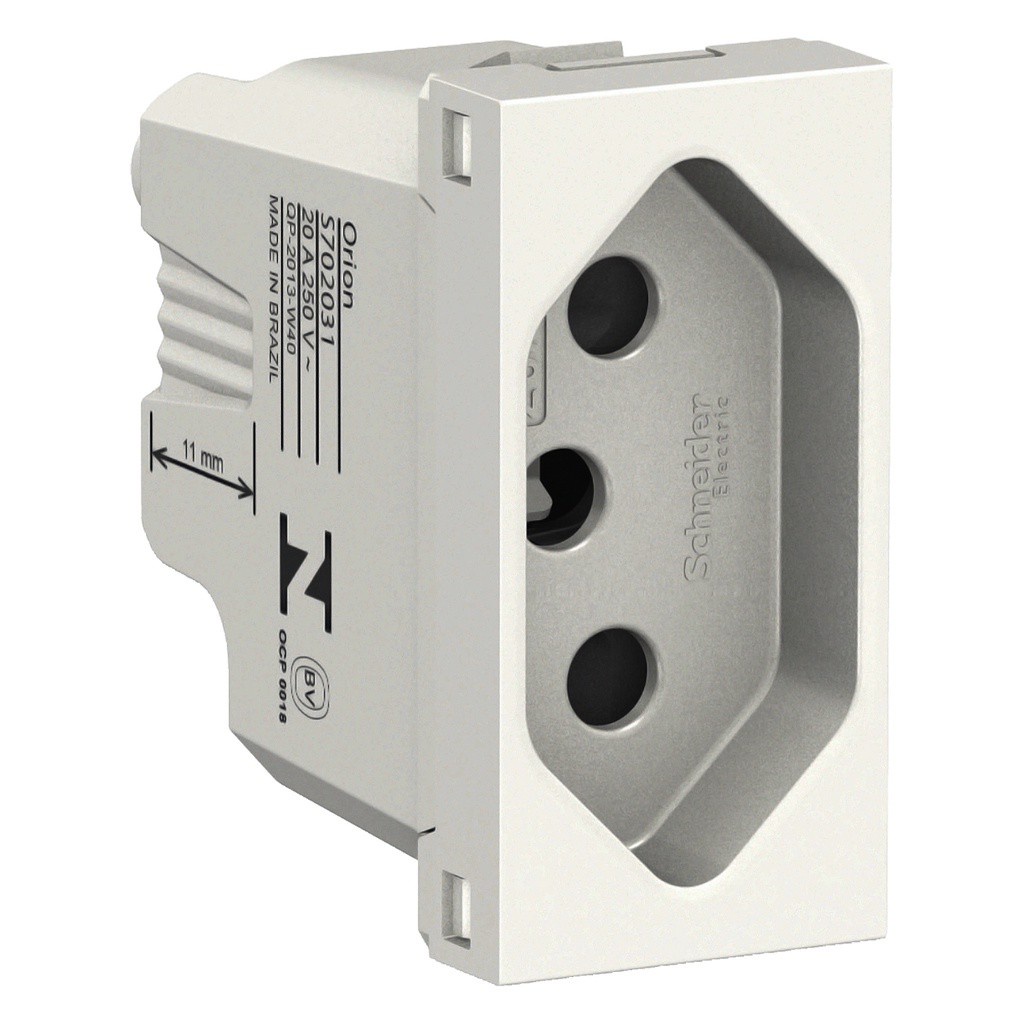 Modulo Tomada 2P+T 20a 250v Branco S70203104 - Schneider