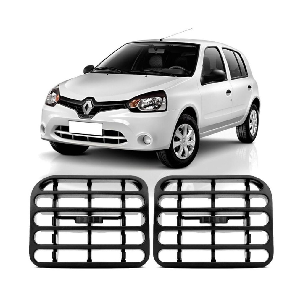 Par Difusor Grade Tela Saída Ar Clio 2000/2015 Cinza Lado Direito Esquerdo em Oferta na Shopee