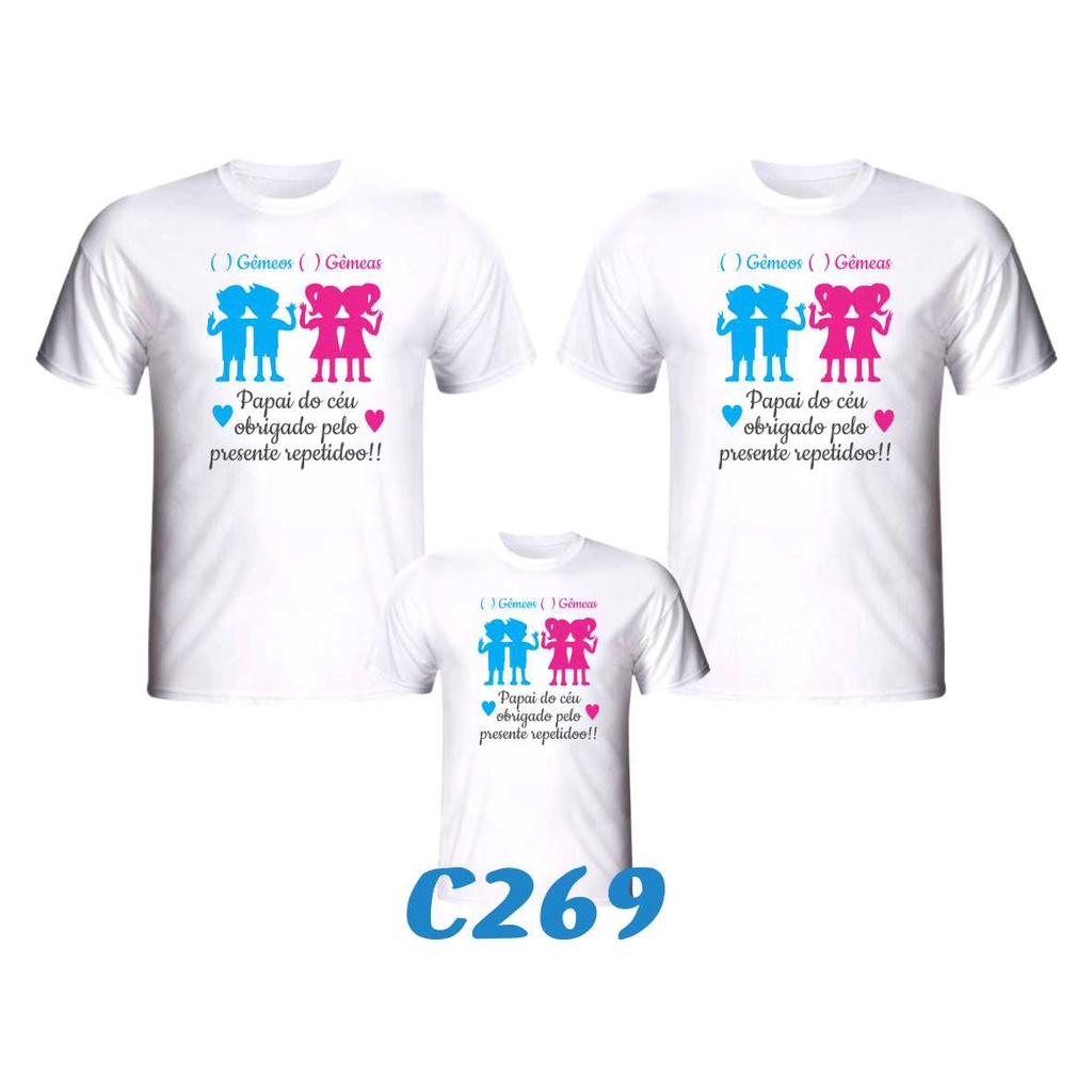 1 Camiseta Para Chá de bebê ou Chá Revelação Personalizada C269