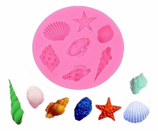 Molde De Silicone Fundo Do Mar, Conchas