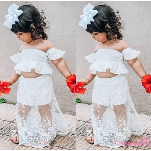 saia branca para criança