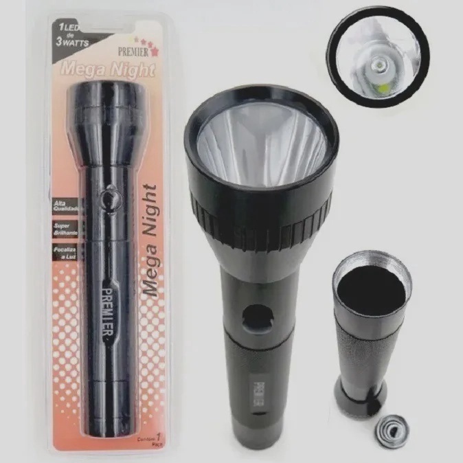 Lanterna 1 Led 3w Mega night 2 Pilhas grande