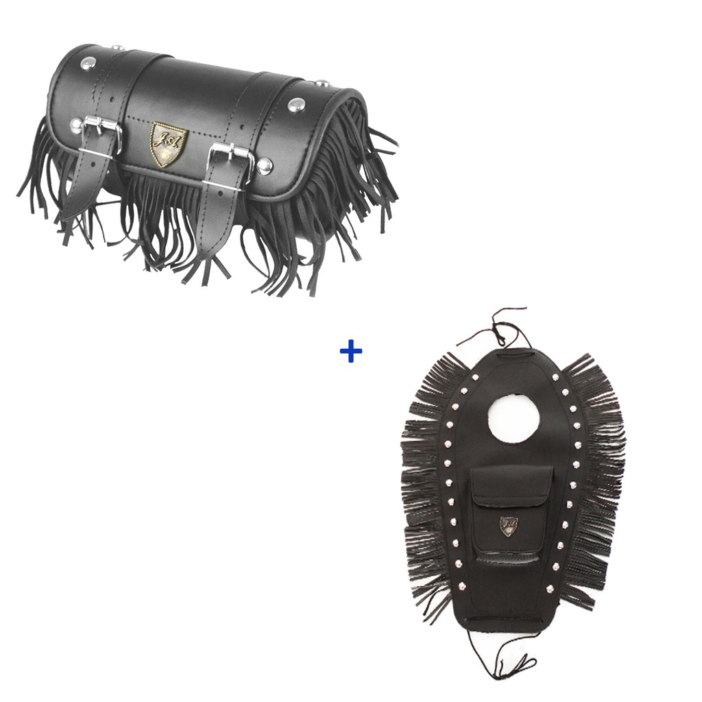 Kit Protetor De Tanque Mirage 250 + Alforge Frontal Com Franjas