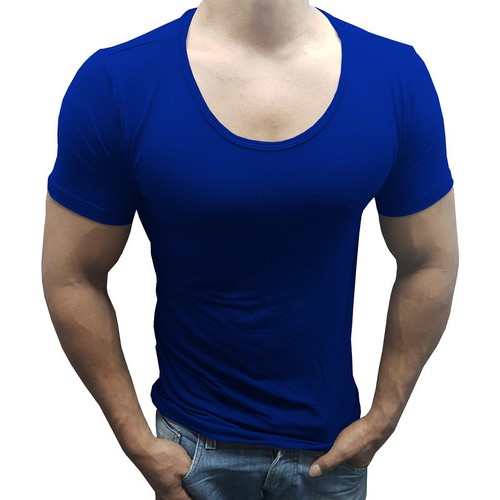 Camiseta Masculina Slim Fit Gola Canoa Manga Curta