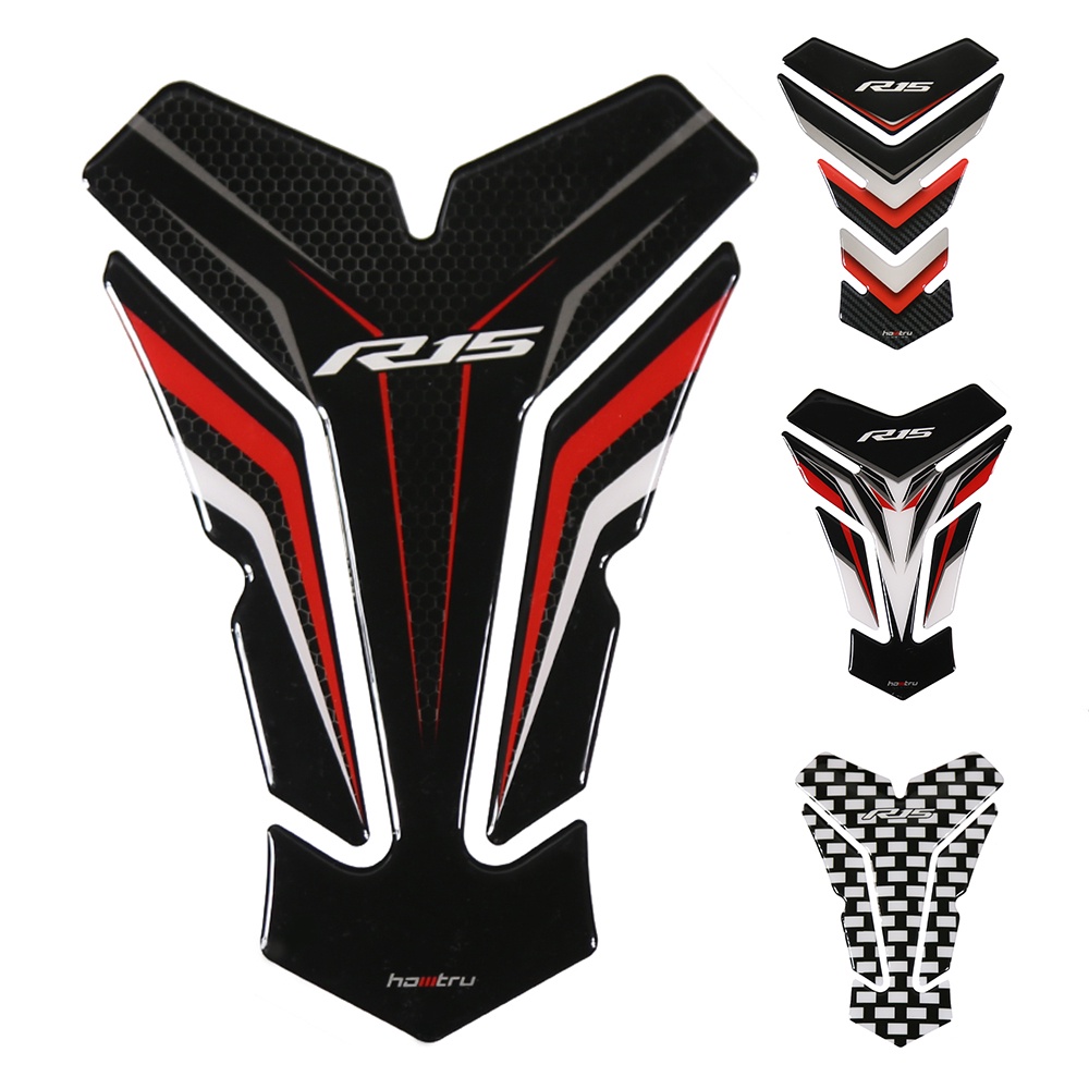 3D Motocicleta Tanque Almofada Protetor Decalque Adesivos Caso Para Yamaha R15 YZF-R15
