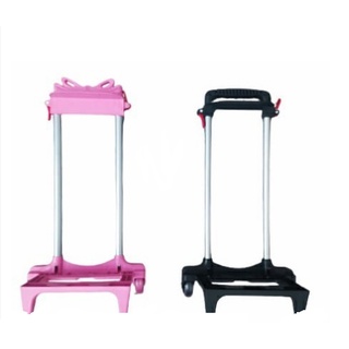 Carrinho P/ Mochila Escolar C/Trava 40cm Alumínio Rodas Silicone