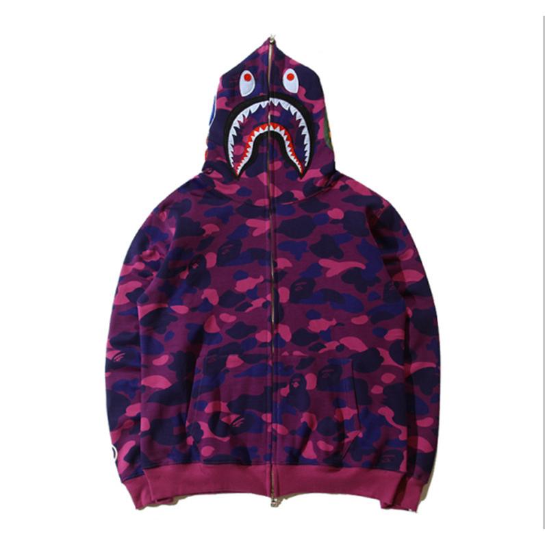 moletom bape shark roxo