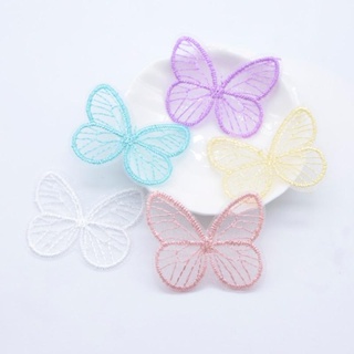 20Pcs 4.6 * 3.9cm Patches Borboleta de malha para DIY Headwear Clips de cabelo Decoração roupas chapéu acessórios em Oferta na Shopee