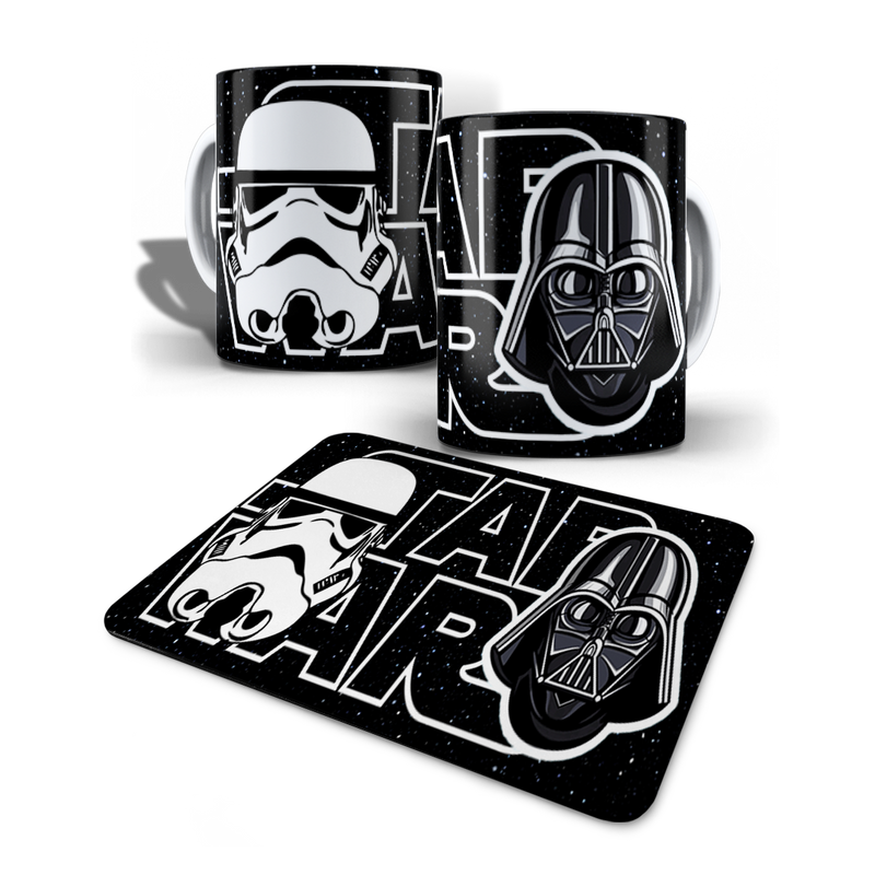 Kit Caneca Personalizada + Mouse Pad Star Wars Modelo 7